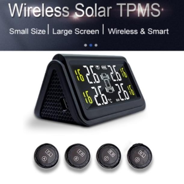SOLAR TPMS LARGE SCREEN TIRE PRESSURE PENGUKUR TEKANAN ANGIN BAN MOBIL ORIGINAL DAN TERPERCAYA