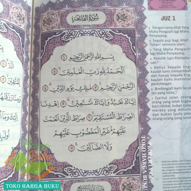 

Promo Al-Quran Jameel A5 Hc Terjemah Ukuran Sedang Tajwid Rasm Utsmani Hilal
