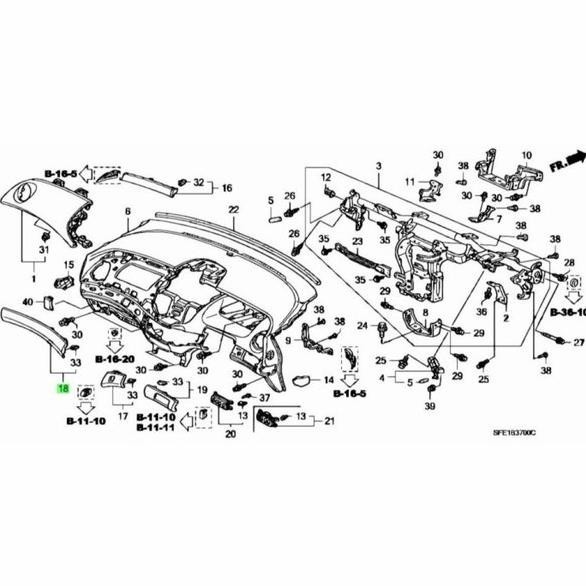 Dijual  Wood panel / cover kayu dashboard penumpang mobil Honda Odyssey RB1