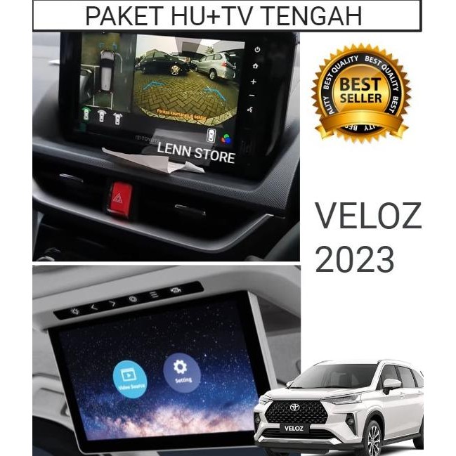 Dijamin Bagus Paket Screen Guard Pelindung Layar Hu + Tv Tengah Toyota Veloz 2023