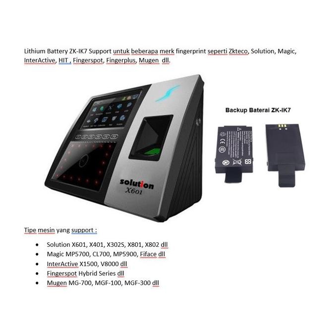 Solution X601 Finger Print Mesin Absensi