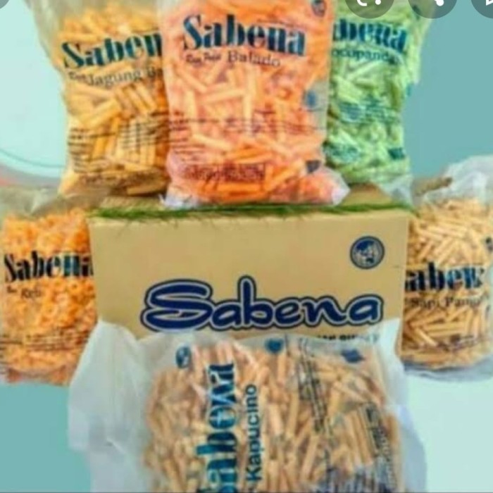 

BERGARANSI Sabena Maca macam cemilan stik 350 gram