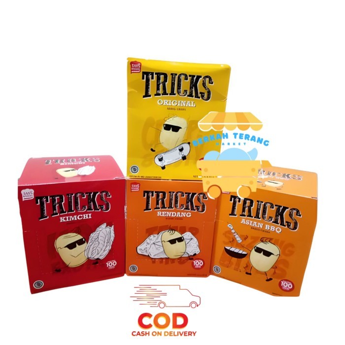 

PROMO SPECIAL TRICKS Biskuit Kentang Potato Baked Chips 10 x 20gr Tricks Original