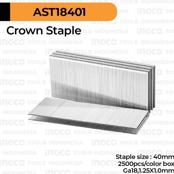 

Sale Crown Staples (U 40 Mm) Ingco Ast18401 - Refill Isi Steples Tembak U40