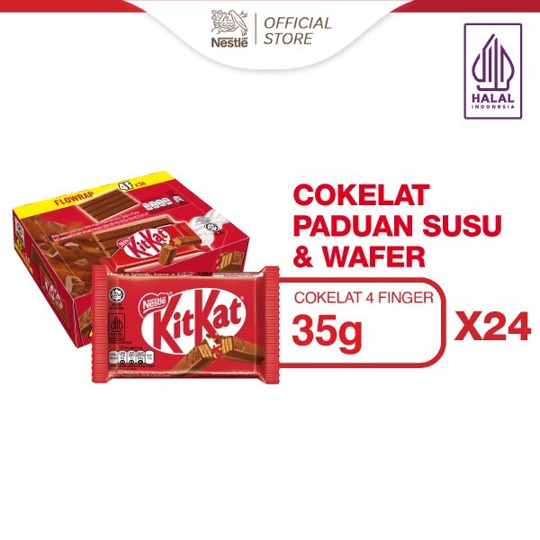 

TERBAIK KITKAT Coklat Wafer 4F Original 35g (1 Box isi 24 pcs)