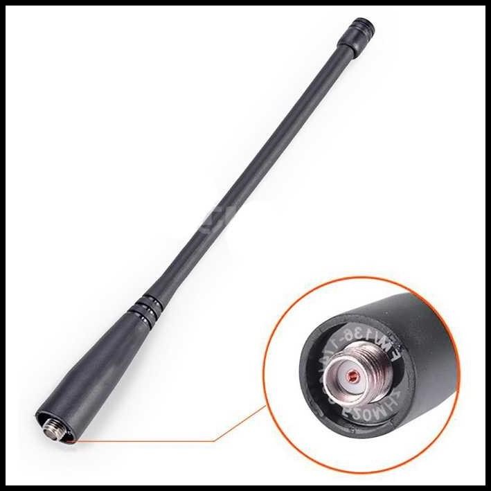 Antena Ht Universal Tipe Sma-F Uhf/Vhf 136-174/400-480Mhz Hitam Y3931