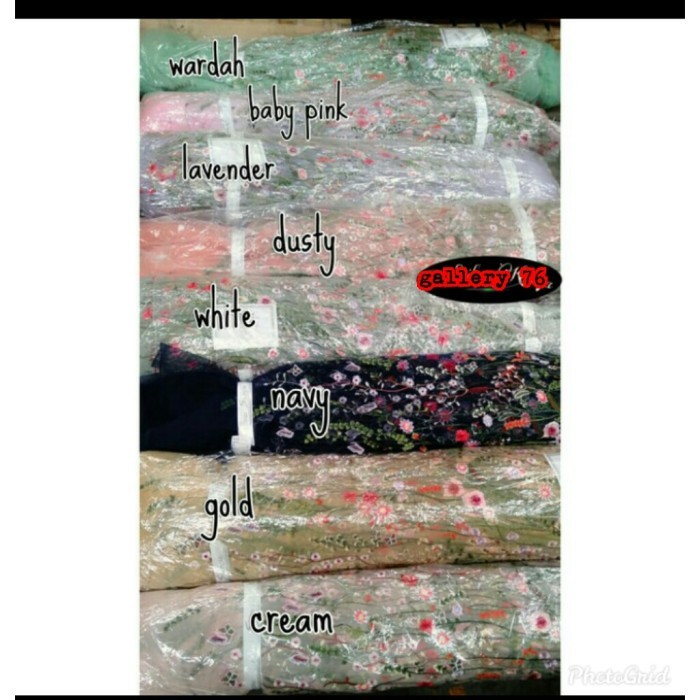 Kain Tile Bordir Bahan Kebaya Tile Valentino Tile Korea Brokat