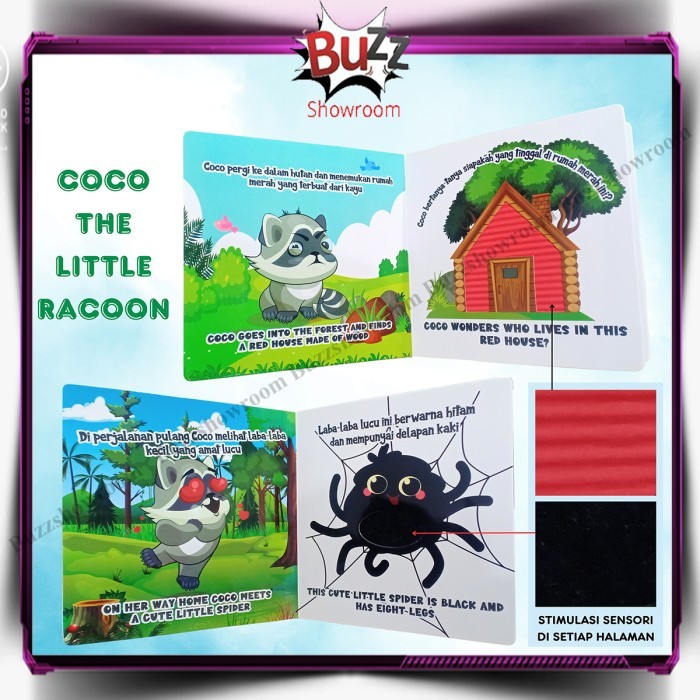 Buku Sens Untuk Anak Cerita Dongeng Tekstur Book Edukasi Balita