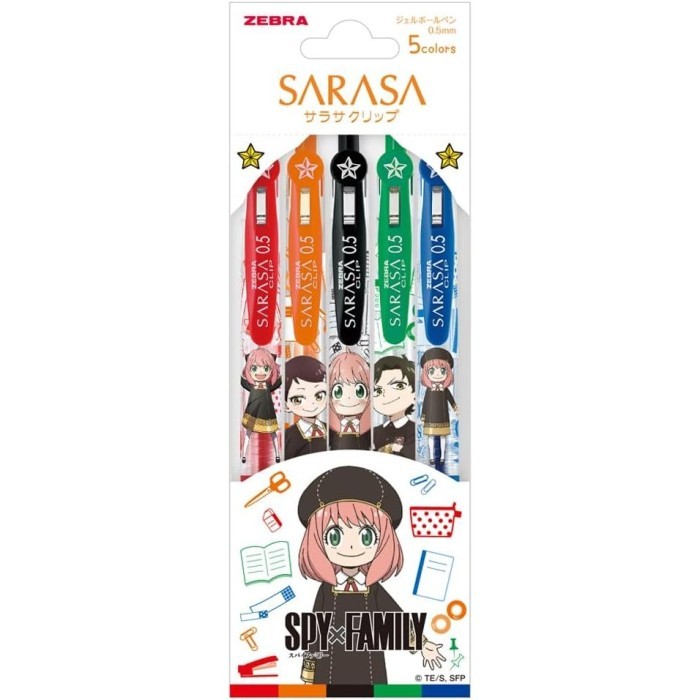 

TERMURAH - Zebra Sarasa Series Spy Family Set 0.5 mm Gel Ballpint Pen