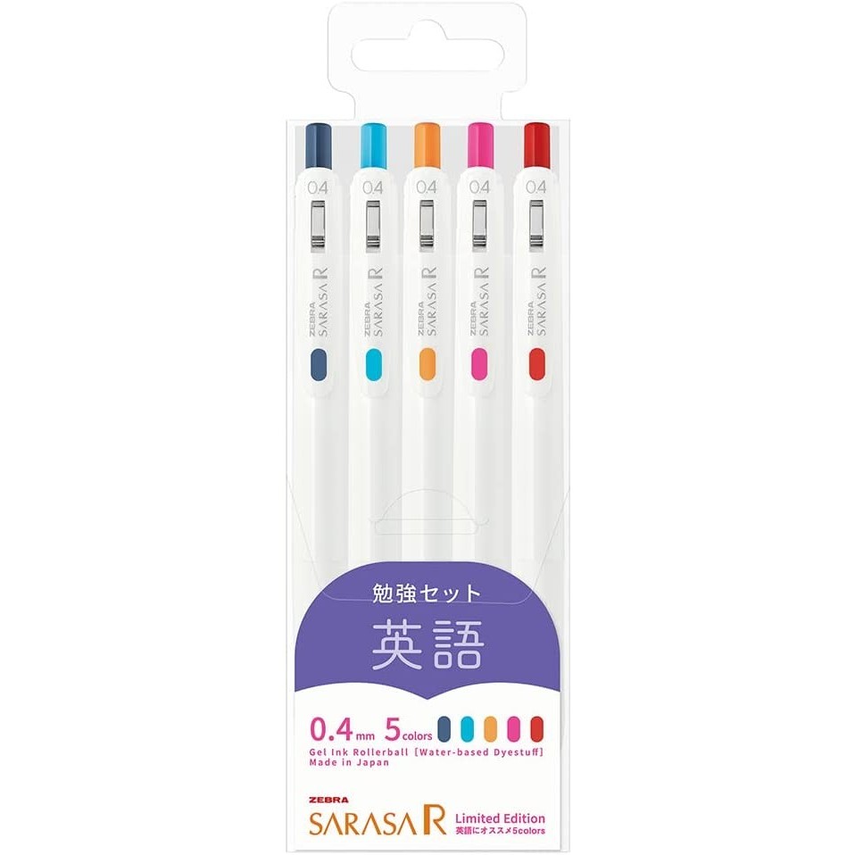 

HARGA DISC - Zebra Sarasa R 0.4 mm Gel Ballpoint Pen Limited Edition Study Set of 5