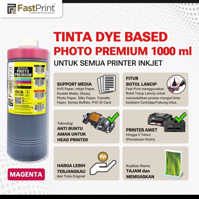 

NEW Fast Print Tinta Dye Based Photo Premium 1000ML