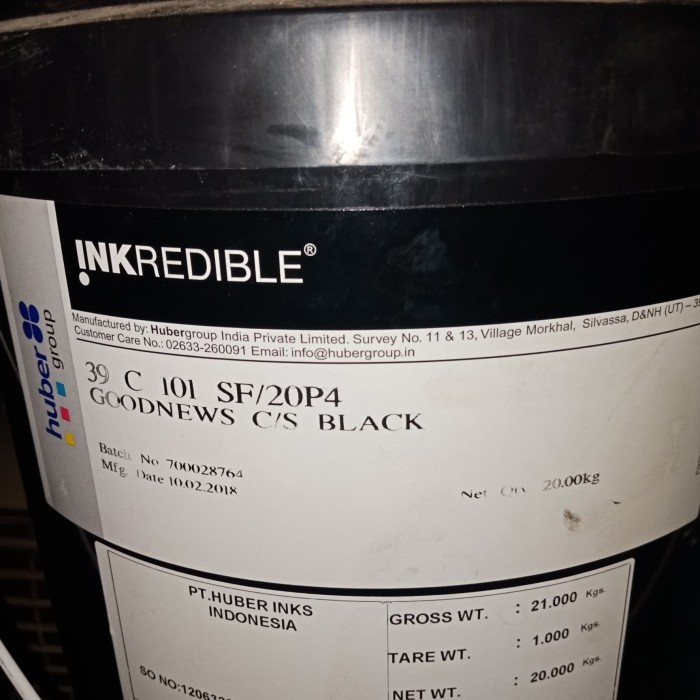 

BEBAS ONGKIR - inkredible huber tinta ink 39 c 101 kg coldset printing hitam black