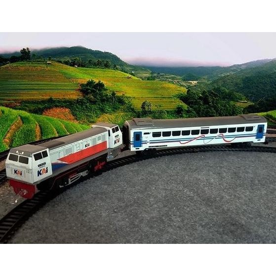 Mainan Anak Simulasi Replika Miniatur Sepur Kereta Api KAI Indonesia MJS01