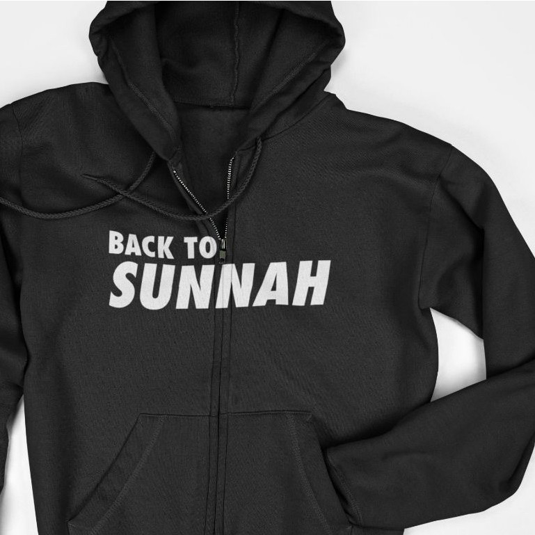 Jaket Hoodie Zipper - Back to Sunnah
