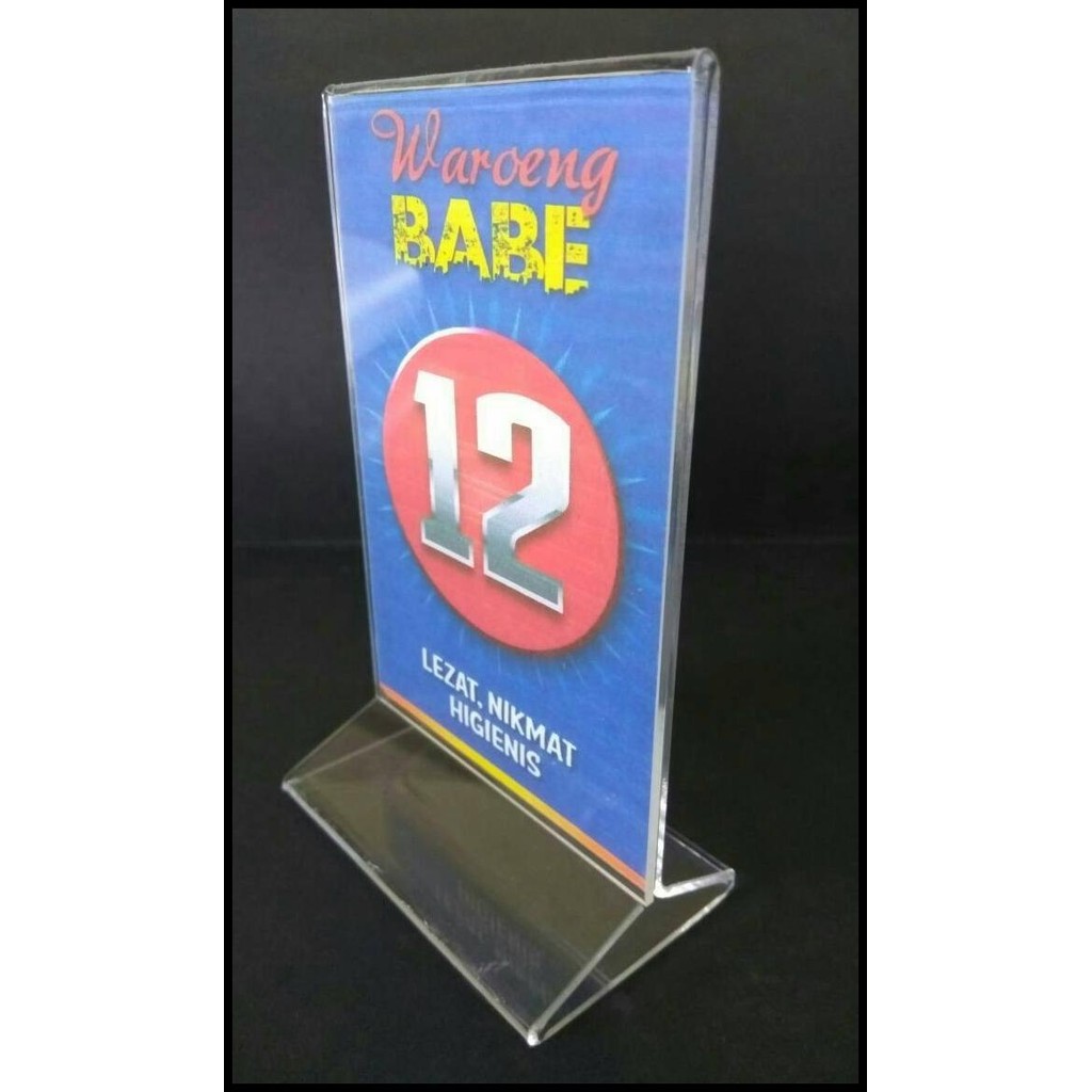 

TERMURAH EJC4! NOMER MEJA AKRILIK/ACRYLIC UK: L8 X T12 CM !!!