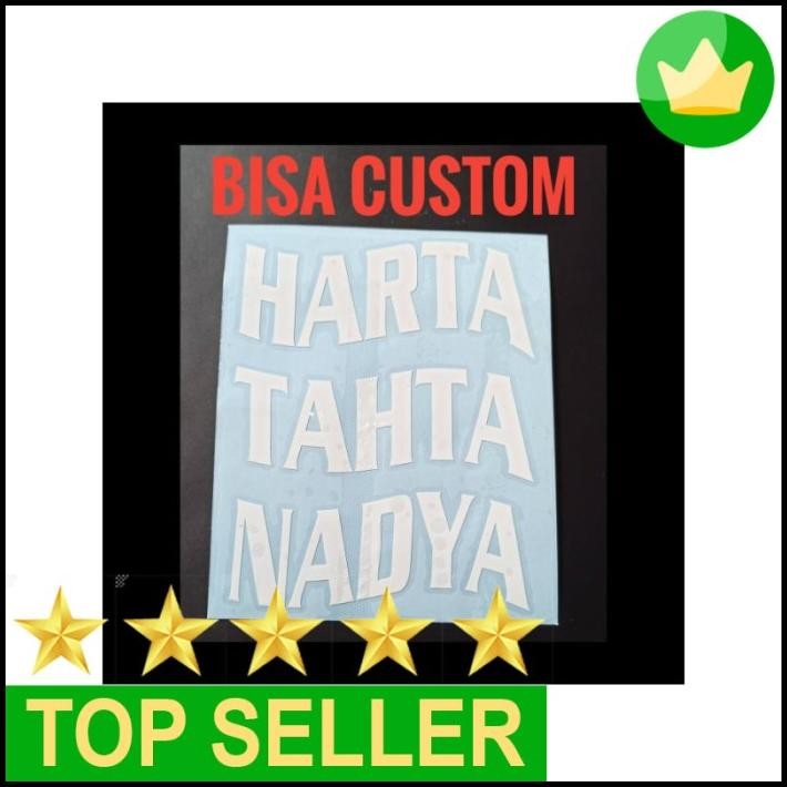 

BEST DEAL GROSIR STIKER HARTA TAHTA NAMA KAMU CUTTING STICKER BISA CUSTOM - !!!!!
