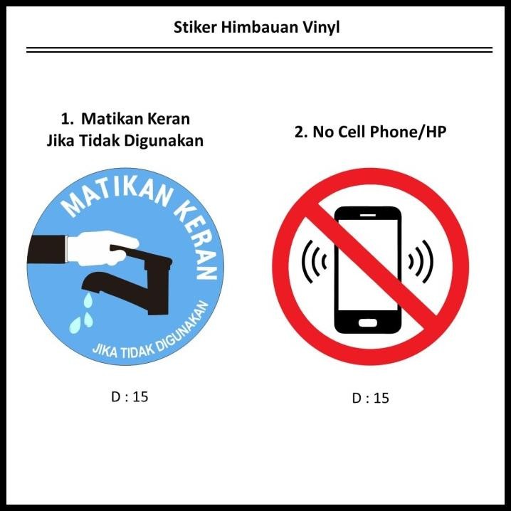 

TERMURAH STIKER VINYL NO HANDPHONE CELLPHONE MATIKAN AIR HIMBAUAN OFFICE IBADAH !