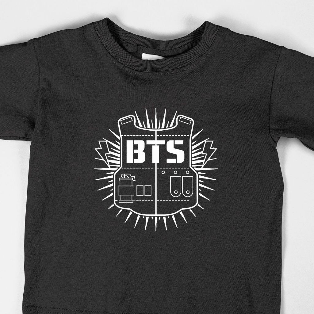 T-shirt Distro Kaos Pria Wanita Katun Kombet 24s All Size Kata Kata BTS Logo