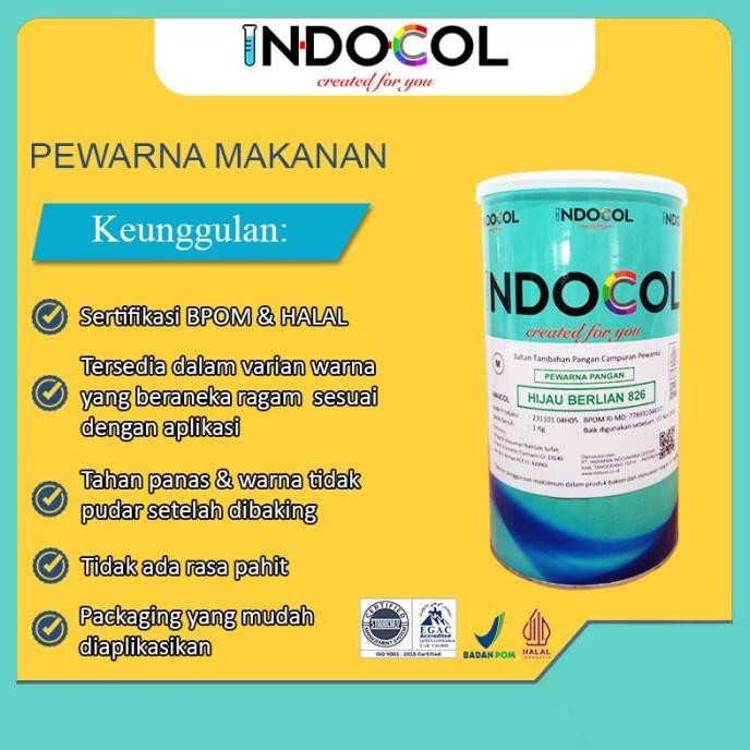 

Pewarna Makanan INDOCOL HIJAU BERLIAN 826 (BRILLIANT GREEN) KGS