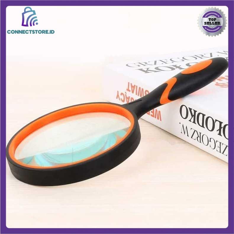 

Kaca Pembesar Handheld Magnifying Glass Lup Magnifier 65mm 10X - Oranye Hitam