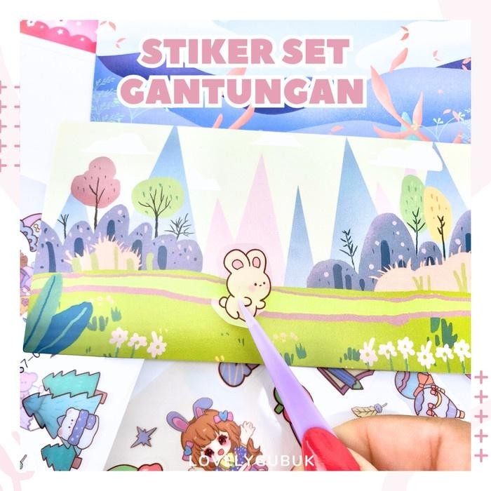 

[Khusus Batam] Stiker Dengan Background Set Kotak, Stiker Souvernir Art And Craft [G]