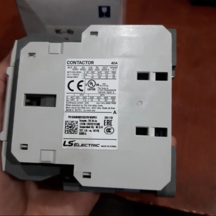 Kontaktor Ls Mc-40A 220V 50/60Hz