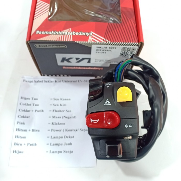 SAKLAR KIRI KTC KYTACO EV 381 UNIVERSAL/ SAKLAR LAMPU MATIC KTC KYTACO