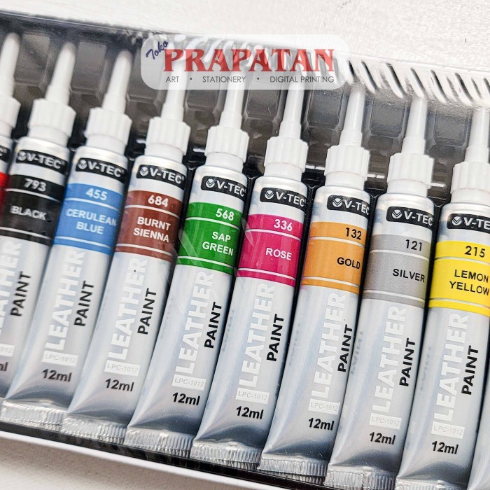 

V-Tec Acrylic Leather Paint 12X12Ml Lpc-1012 Cat Bahan Kulit #Original