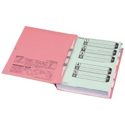 

Color Partition Card (For Flat File) A4 Vertical 5Color - 10Pasang #Original