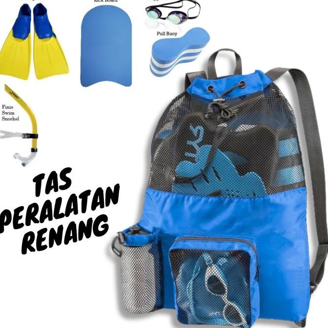 Tas Renang Anak Ransel Jaring Untuk Alat Berenang Fin Pelampung Kaki Katak MRS03