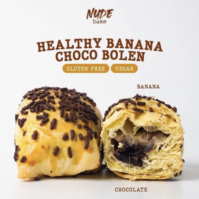 

Ready Low Cal Healthy Bolen Pisang Coklat Keju Gluten Free Vegan isi 5 pcs
