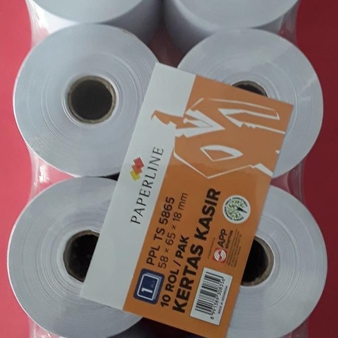 

Sale Kertas Struk Kasir 58 Mm X 65 Mm X 18 Mm - Paperline, Per Pack Isi 10