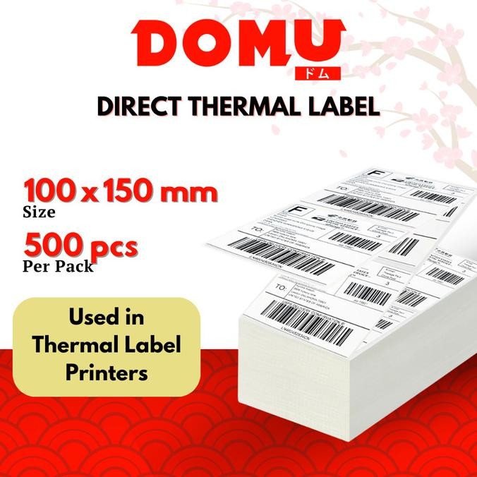

Sale Kertas Sticker Label Thermal Resi 100X150 Mm Lipat | Isi 500 Lembar Per Pack