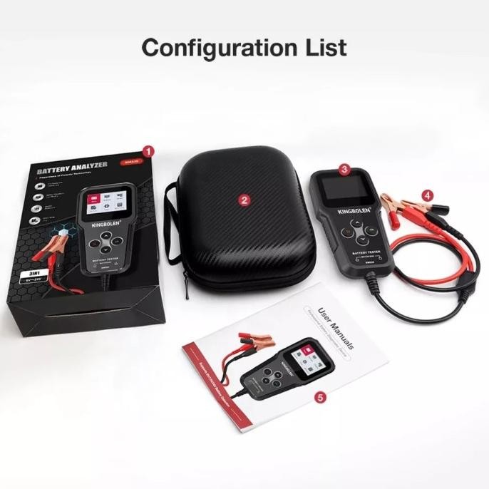 Battery Tester Digital Print Te st Aki Detektor Baterai Multi Language