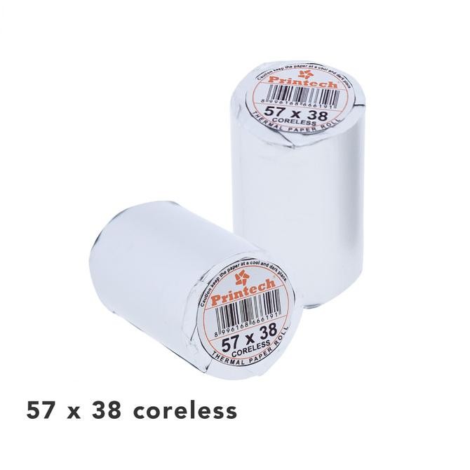 

Sale Printech Kertas Thermal Kasir 57X38 Coreless 10 Roll 03005-2