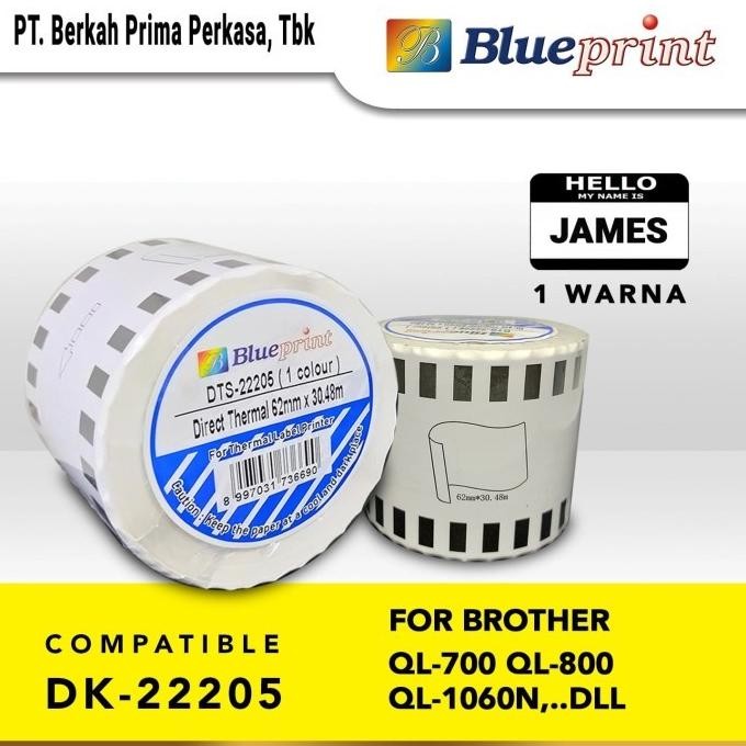 

Sale Label Brother Dk 22205 Blueprint 62X30,48M Continuous Stiker Brother