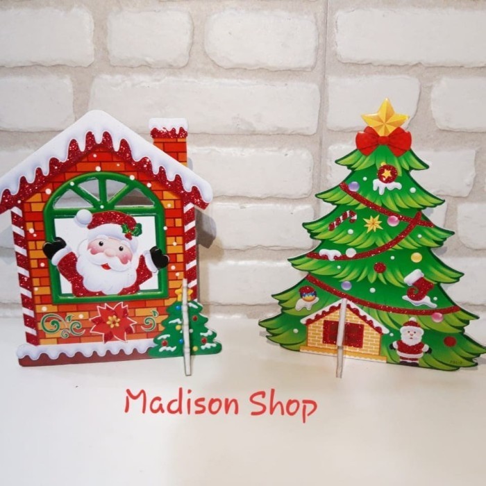 Pajangan Meja Natal Santa Standing Sterofoam Snowman Murah Kado Natal