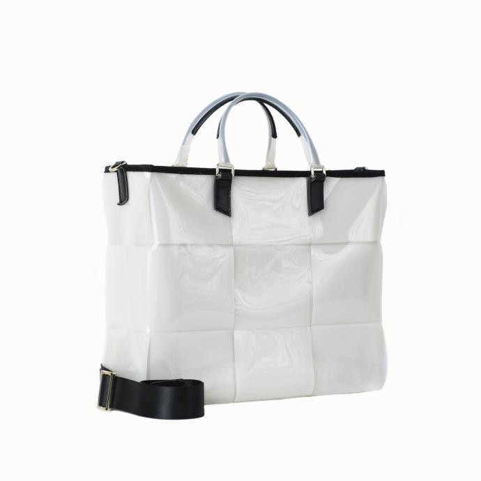 Dapoza TicTacToe Bag Maxi PVC / Tas tote selempang anyaman wanita