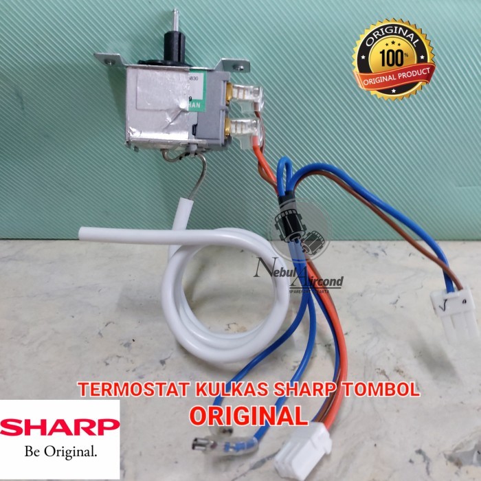 Ready TERMOSTAT KULKAS SHARP ORIGINAL + KABEL SOKET 2 PINTU