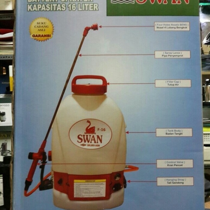 Sprayer Hama Elektrik Swan F 16 # Alat Semprot Sprayer Swan F 16 # Semprotan Hama Dan Disinfektan #