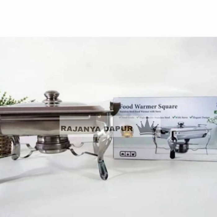 BEBAS ONGKIR - ASTA Food warmer square - tempat prasmanan stainless - tempat prasmana