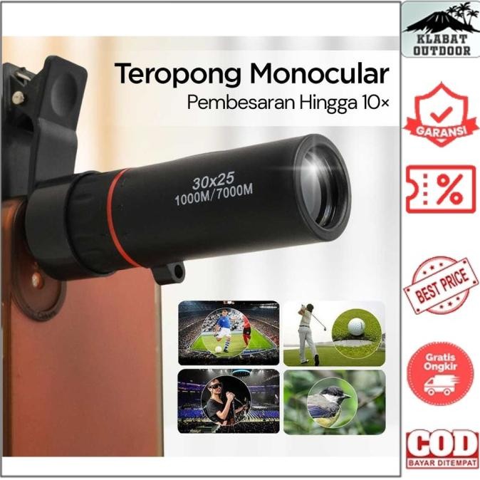 Sale Teropong Hp Zoom Teleskop Monocular Zoom Telescope Compact 10X Bak4