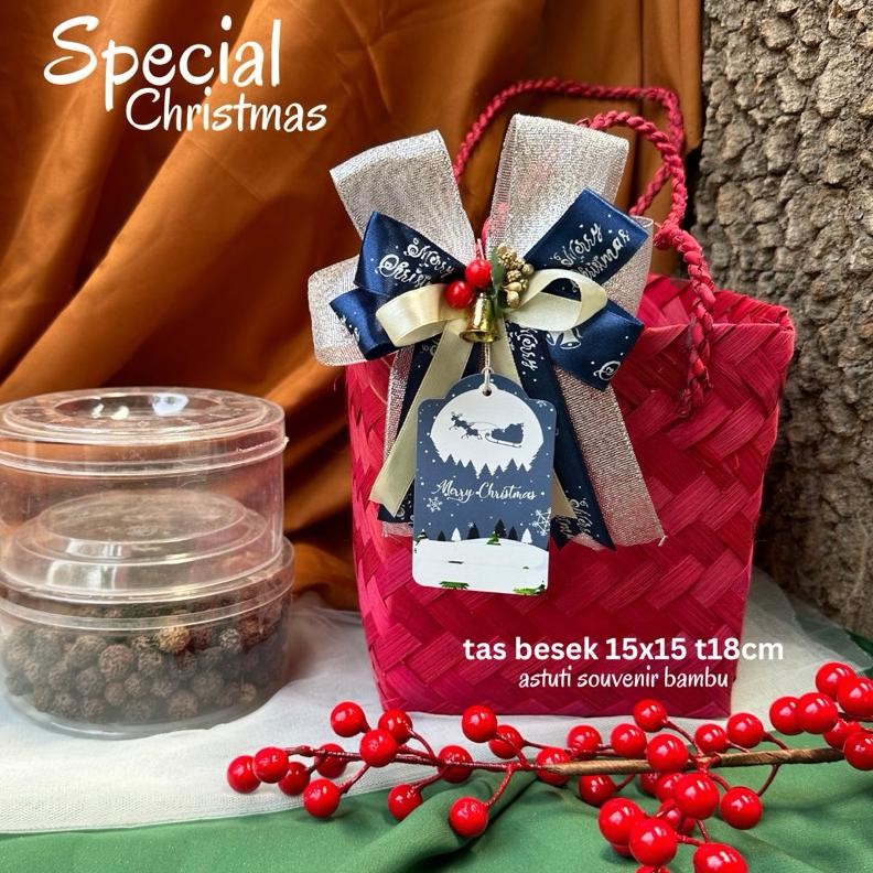 

12.12 Hampers Natal Tas Besek 15X15 T18Cm Ready Stock Goodiebag Natal Murah Kekinian Termurah