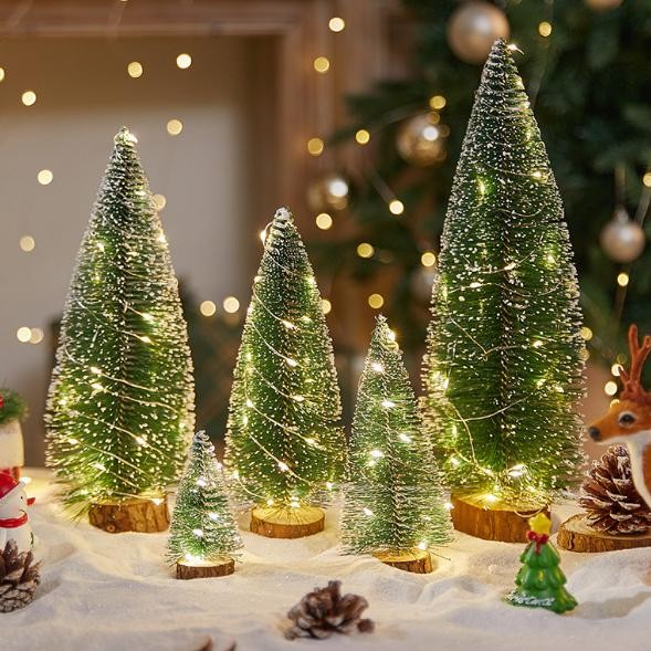 Diskon [Orgm] Perlengkapan Rumah Pajangan Rumah Dekorasi Natal Pohon Cemara Pohon Natal Dekorasi Mej