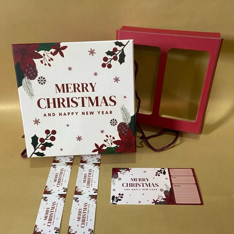 

12.12 Gratis Ongkir Extra Box Natal Tali Tenteng Kue Kering | Hardbox Christmas Hampers Asli