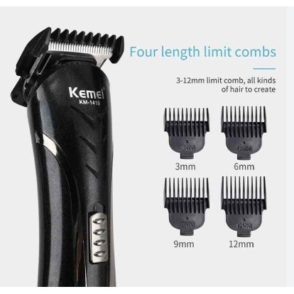 Km-1419 Mesin Cukur Kemei Clipper 3 In1 Alat Cukur Rambut Charger 1419