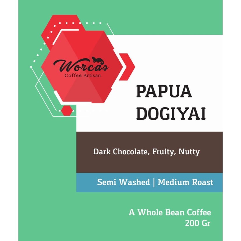

Worcas Arabica Papua Dogiyai 200 Gram - Medium Roasted Coffee