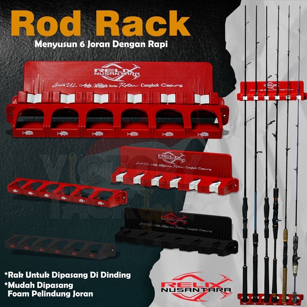 Extra Bonus Relix Nusantara Rod Ra Rak Joran Dinding Pusat Alat Pancing Berkualitas