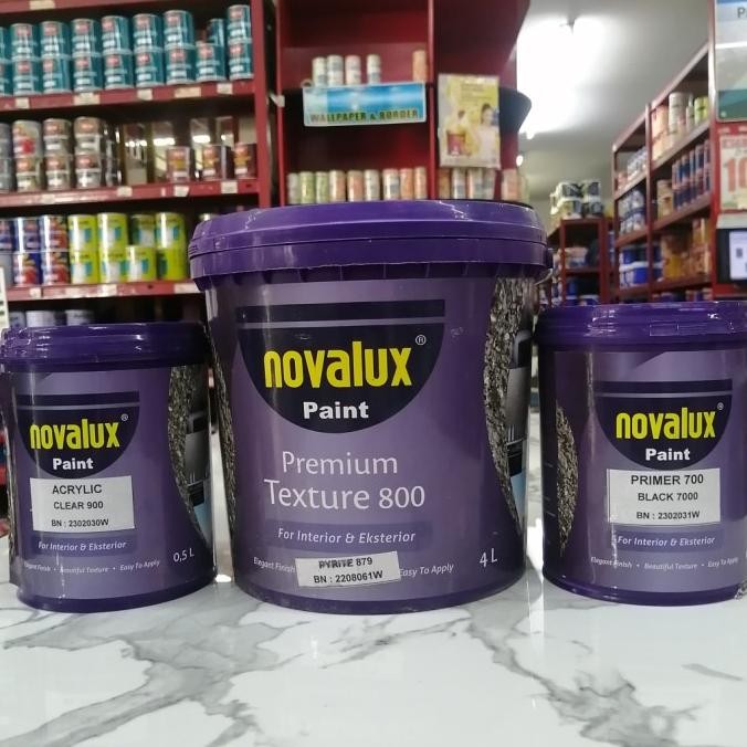 NOVALUX CAT TEMBOK DECORATIVE CAT TEKSTUR BATU ALAM MOTIF MARMER PAINT PWM