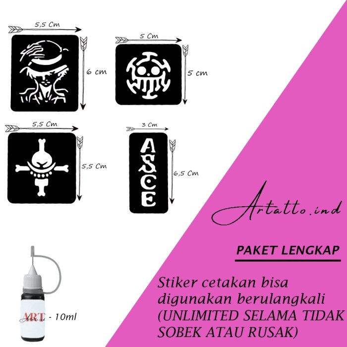 One Piece Henna Tatto Kit